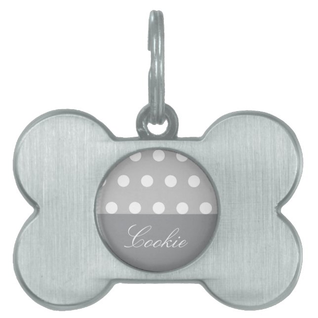 Lila Poka Dots Tiermarke (Vorderseite)