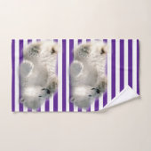 Lila Polar Bär Badewanne Handtuch Sets (Handtuch)