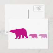 Lila Polar Postkarte (Vorne/Hinten)