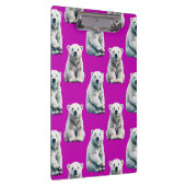 Lila Polarbär-Musterdesign  Klemmbrett (Rechts)