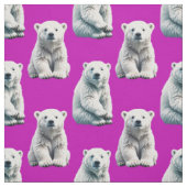 Lila Polarbär-Musterdesign Stoff (Muster)