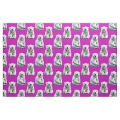 Lila Polarbär-Musterdesign Stoff (Fat Quarter (45,7 x 55,9 cm))