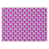 Lila Polarbär-Musterdesign Tischdecke (Vorderseite (Horizontal))