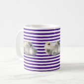 Lila Polarbär Tasse (Vorderseite Links)