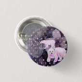 Lila Polarbären - Muster für die Arktis Button (Vorne & Hinten)