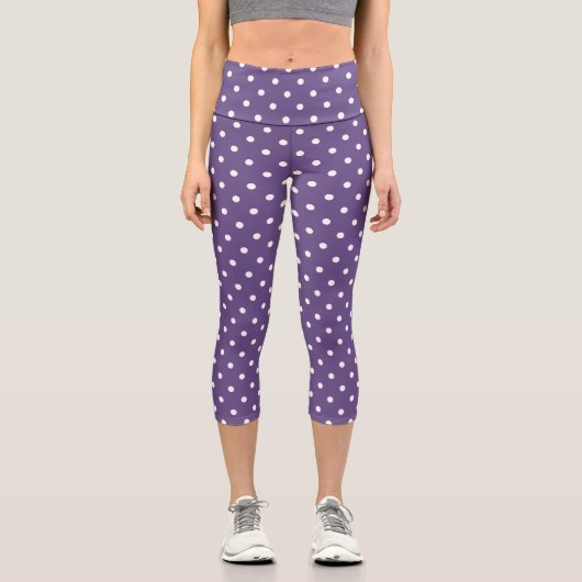 Lila Polka Dos Capris (Vorderseite)