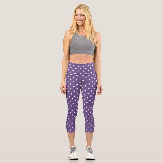 Lila Polka Dos Capris (Vorderseite)