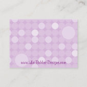 Lila Polka Dot Baby Dusche Windeln Raffelkarten Begleitkarte (Rückseite)