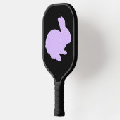Lila Polka Dot Bunny Rabbit Pickleball Schläger (Links)