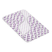 Lila Polka Dot Design Magnet (Rechte Seite)