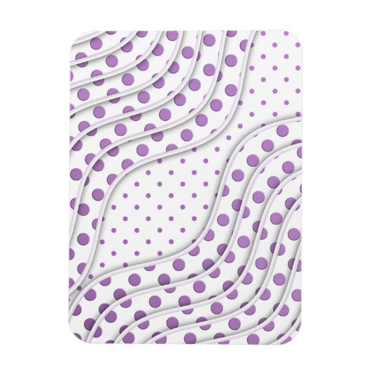 Lila Polka Dot Design Magnet (Vertikal)