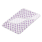 Lila Polka Dot Design Magnet (Linke Seite)