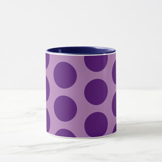 Lila Polka Dot Fun Art Tassen Cup (Zentrum)