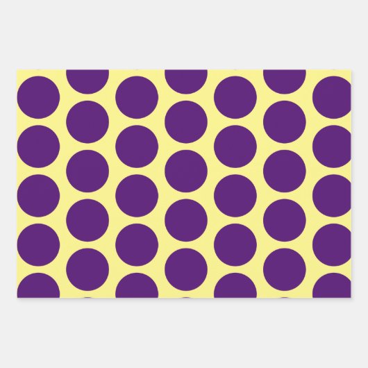 Lila Polka Dot Fun Art Wrap Kunsthandwerkpapier Geschenkpapier Set (Vorderseite 2)