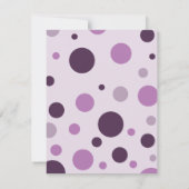 Lila Polka Dot Geburtstagsparty Hut Einladung (Rückseite)