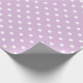 Lila Polka Dot Geschenkpapier (Ecke)