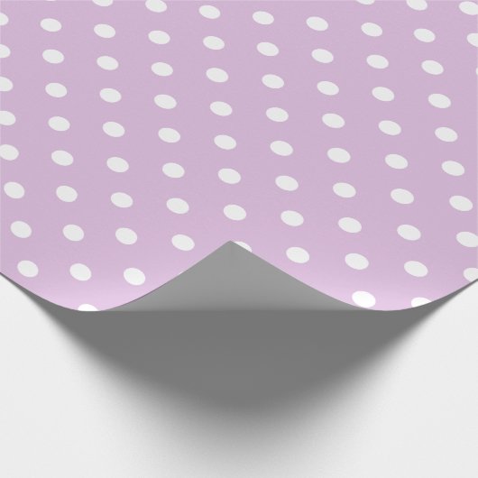 Lila Polka Dot Geschenkpapier (Ecke)