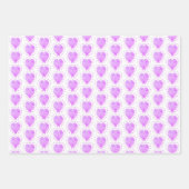 Lila Polka Dot Heart Abstrakter Besondere Anlass Geschenkpapier Set (Vorderseite 2)