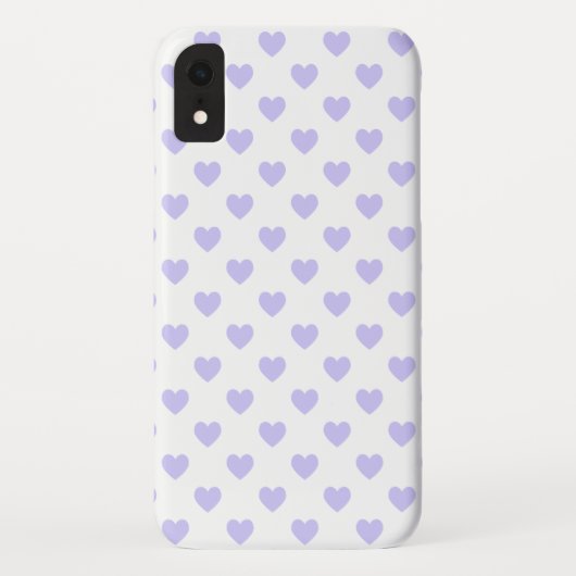 Lila Polka Dot Hearts Case-Mate iPhone Hülle (Rückseite)
