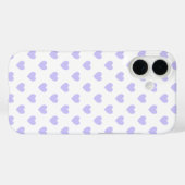 Lila Polka Dot Hearts Case-Mate iPhone Hülle (Rückseite (Horizontal))