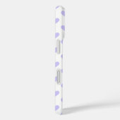 Lila Polka Dot Hearts Case-Mate iPhone Hülle (Rückseite / Rechts)