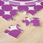 Lila Polka Dot Monogramm Puzzle (Seite)