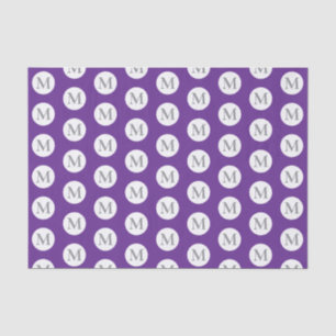 Lila Polka Dot Monogramm Seidenpapier