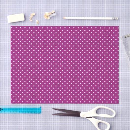 Lila Polka Dot Muster Seidenpapier (Handwerk)
