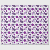 Lila Polka-Dot-Party-Verpackung Geschenkpapier (Flach)
