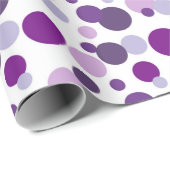 Lila Polka-Dot-Party-Verpackung Geschenkpapier (Rolleneckpunkt)