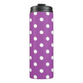 Lila Polka-Dot Thermosbecher (Vorderseite)