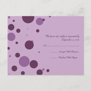 Lila Polka Dot Wedding Einladung UAWG