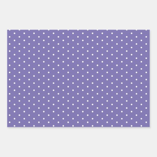 Lila Polka Dot weich gestreift und fest Geschenkpapier Set (Vorderseite 2)