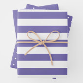 Lila Polka Dot weich gestreift und fest Geschenkpapier Set (Beispiel)