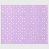 Lila Polka Dot Wrapping Paper Geschenkpapier (Flach)