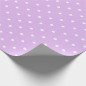 Lila Polka Dot Wrapping Paper Geschenkpapier (Ecke)