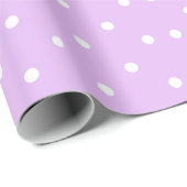 Lila Polka Dot Wrapping Paper Geschenkpapier (Rolleneckpunkt)