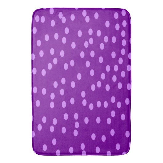 Lila Polka Dots Badematte (Vorderseite Vertikal)
