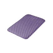 Lila Polka Dots Bath Mat Badematte (Schrägansicht)