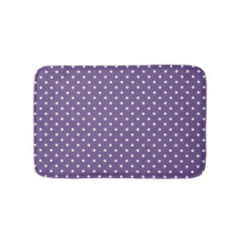 Lila Polka Dots Bath Mat Badematte
