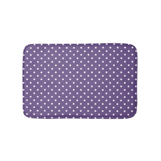 Lila Polka Dots Bath Mat Badematte (Vorderseite)