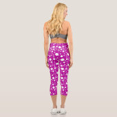 Lila Polka Dots Capri Leggings (Rückseite)