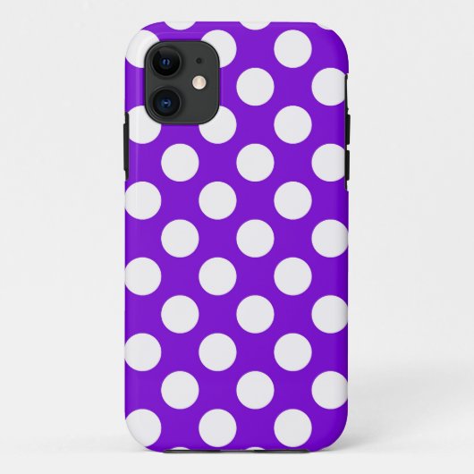 Lila Polka Dots Case-Mate iPhone Hülle (Rückseite)