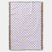 Lila Polka Dots Circles Decke (Vorderseite Vertikal)