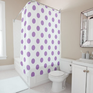 Lila Polka Dots Circles Duschvorhang