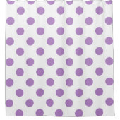 Lila Polka Dots Circles Duschvorhang (Vorderseite)