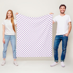 Lila Polka Dots Circles Fleecedecke