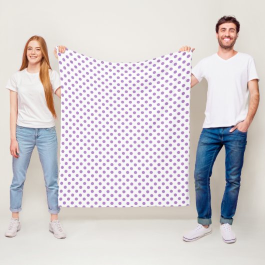 Lila Polka Dots Circles Fleecedecke (Beispiel)