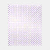 Lila Polka Dots Circles Fleecedecke (Vorderseite)