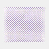 Lila Polka Dots Circles Fleecedecke (Vorderseite (Horizontal))